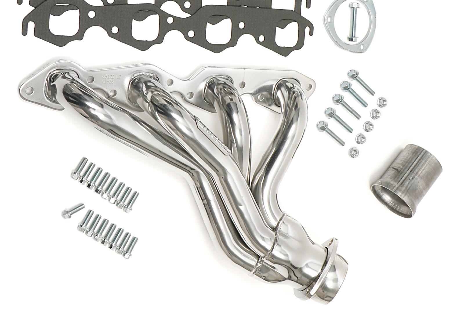 Hedman Street Headers 69176 Headers, Street, Mid-Length, Steel, Silver Ceramic Coated, Chevy, GMC, Big Block, Pair thumbnail 3