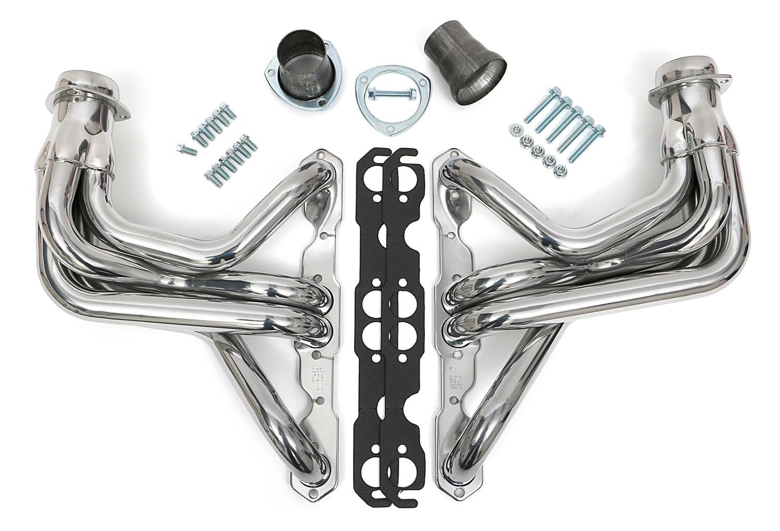 Hedman Street Headers 69236 Headers, Street, Long Tube, Steel, Silver Ceramic Coated, Chevy, GMC, Small Block, Pair thumbnail 3