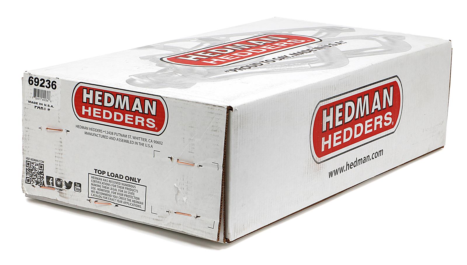 Hedman Street Headers 69236 Headers, Street, Long Tube, Steel, Silver Ceramic Coated, Chevy, GMC, Small Block, Pair thumbnail 6
