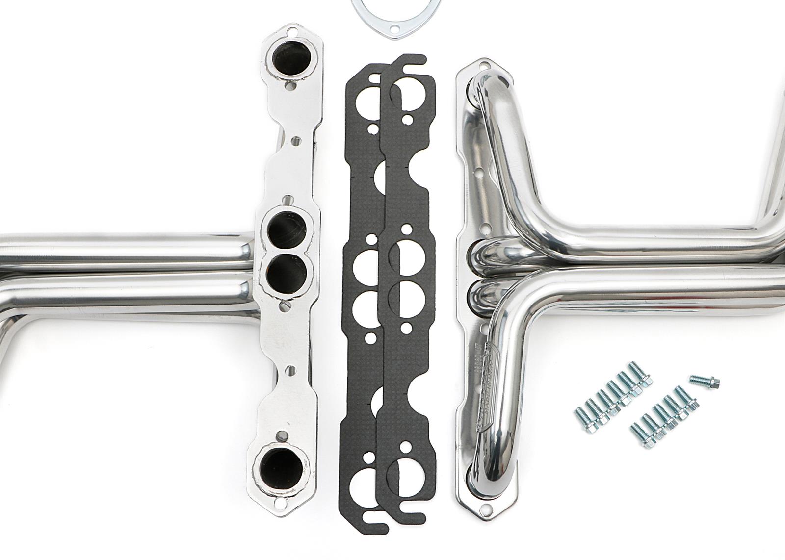 Hedman Street Headers 69266 Headers, Street, Long Tube, Steel, Silver Ceramic Coated, Chevy, 283, 327, Pair thumbnail 5