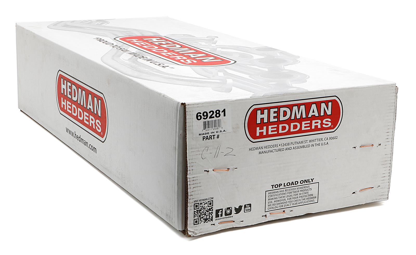 Hedman Street Headers 69281 Headers, Street, Long Tube, Steel, Temporary Paint, Chevy, GMC, 454, Pair thumbnail 6