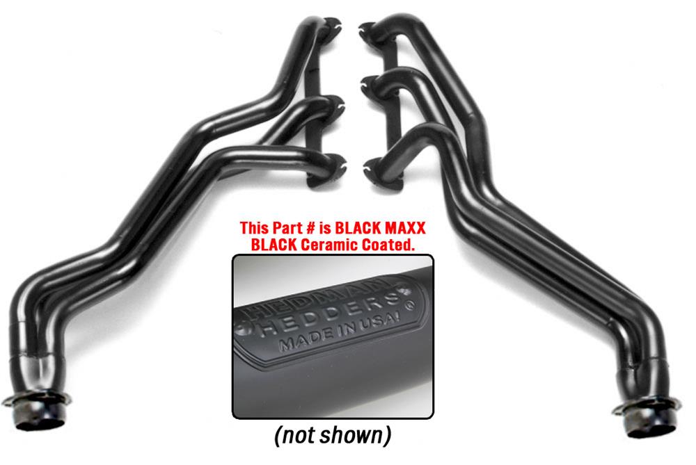 Hedman Street Headers 69373 Headers, Street, Long Tube, Steel, Black Ceramic Coated, Chevy, GMC, Pair thumbnail 3