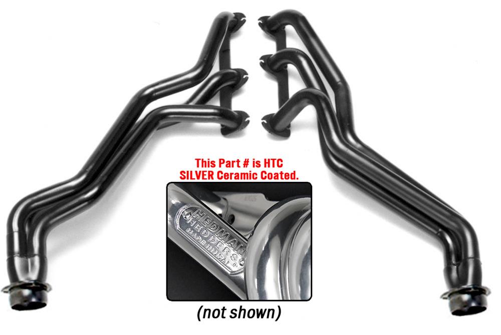 Hedman Street Headers 69376 Headers, Street, Long Tube, Steel, Silver Ceramic Coated, Chevy, GMC, 2.8L, Pair thumbnail 3