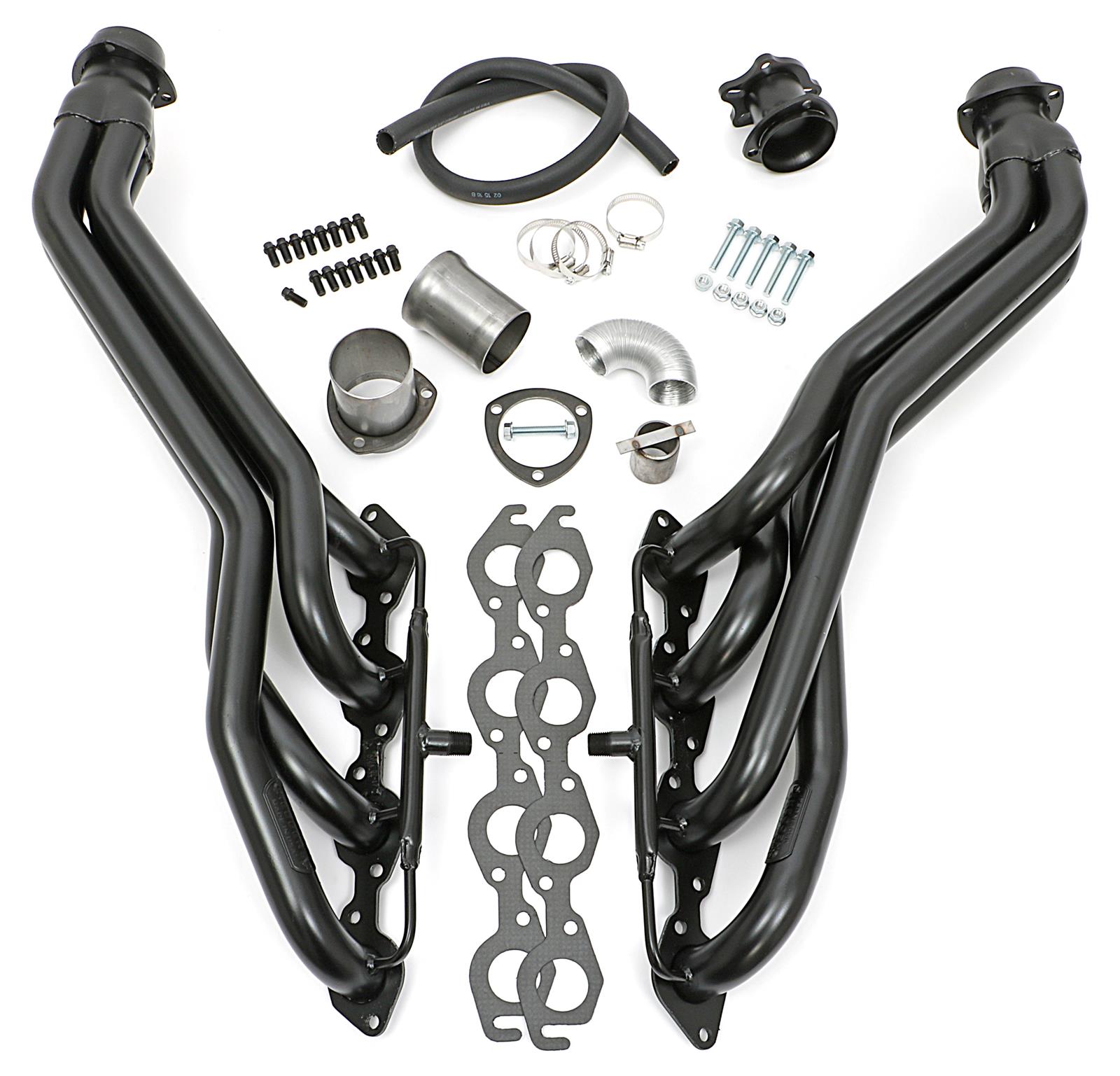 Hedman Street Headers 69391 Headers, Street, Long Tube, Steel, Temporary Paint, Chevy, GMC, 454, Pair
