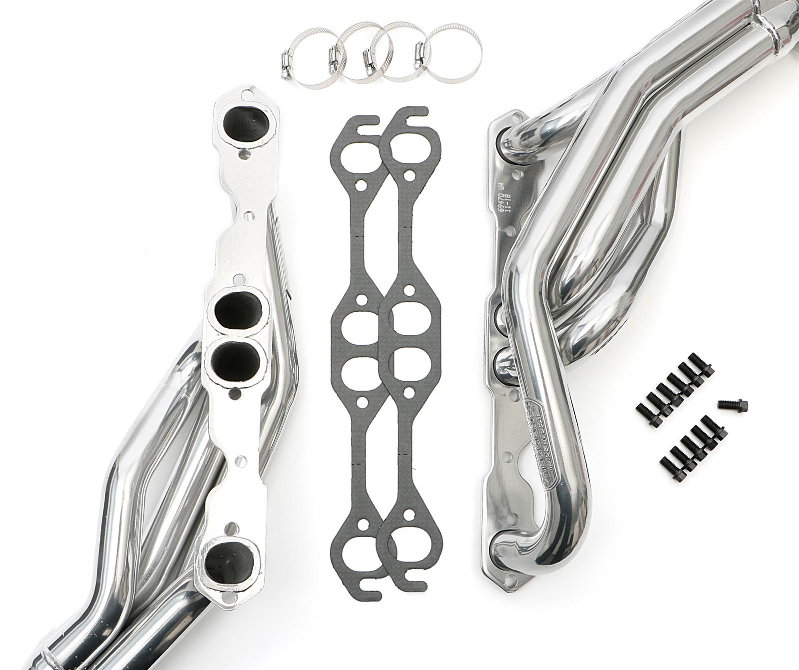 Hedman Street Headers 69476 Headers, Street, Mid-Length, Steel, Silver Ceramic Coated, Chevy, GMC, 5.0L, 5.7L, Kit thumbnail 4