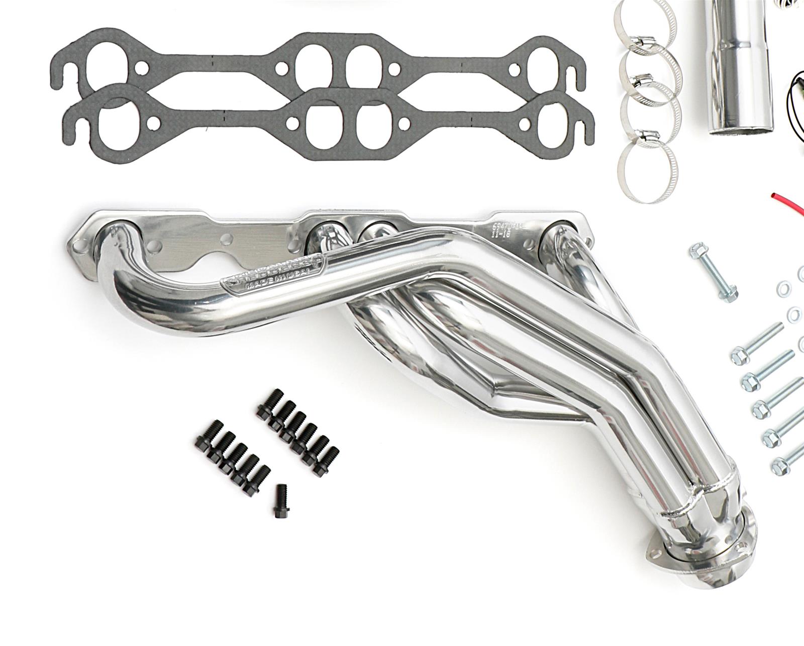 Hedman Street Headers 69476 Headers, Street, Mid-Length, Steel, Silver Ceramic Coated, Chevy, GMC, 5.0L, 5.7L, Kit thumbnail 5
