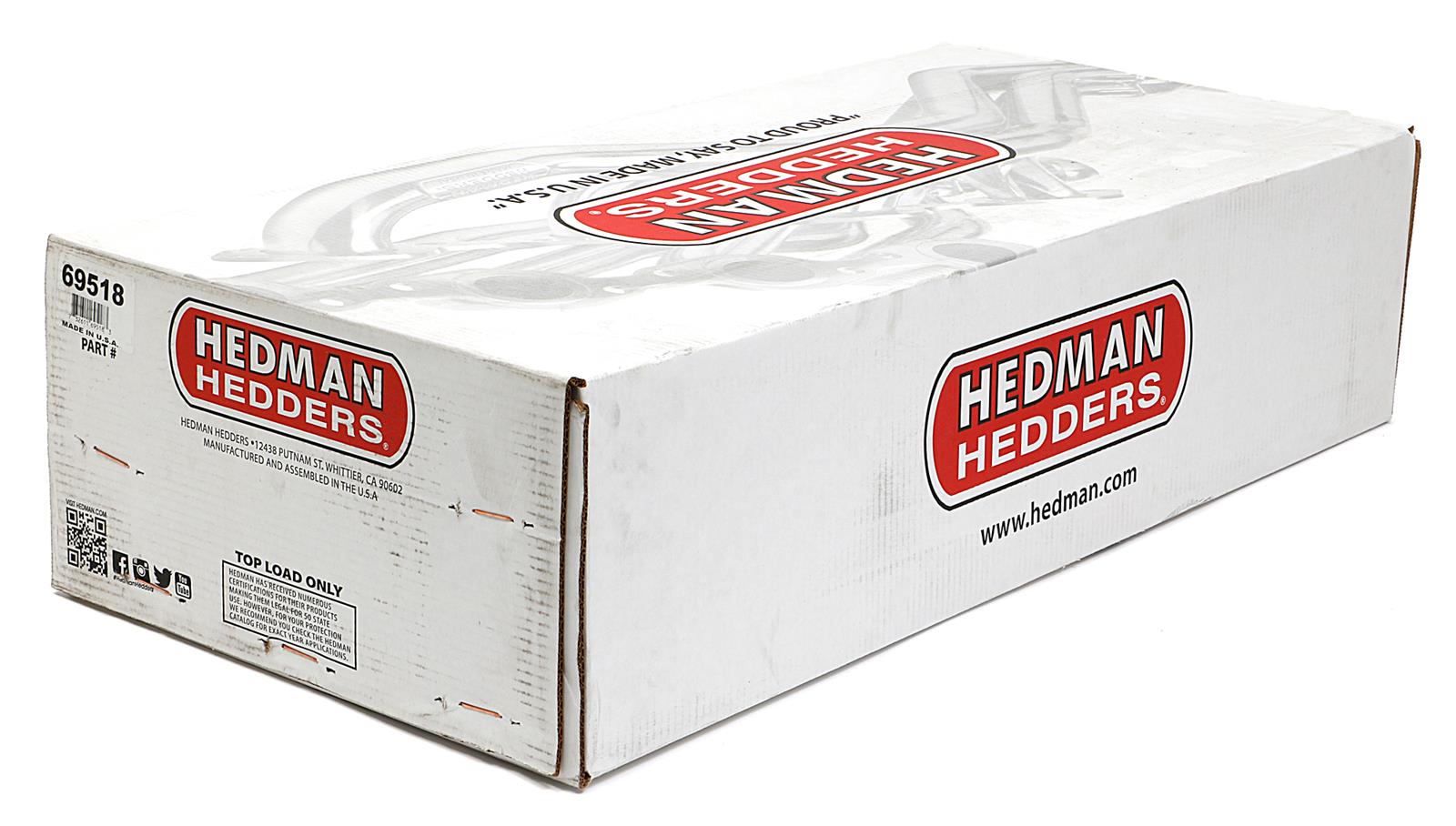 Hedman Elite Extreme-Duty Headers 69518 Headers, Extreme-Duty, Fenderwell Exit, Steel, Silver Ceramic Coated, Jeep, Chevy Small Block, Pair thumbnail 3