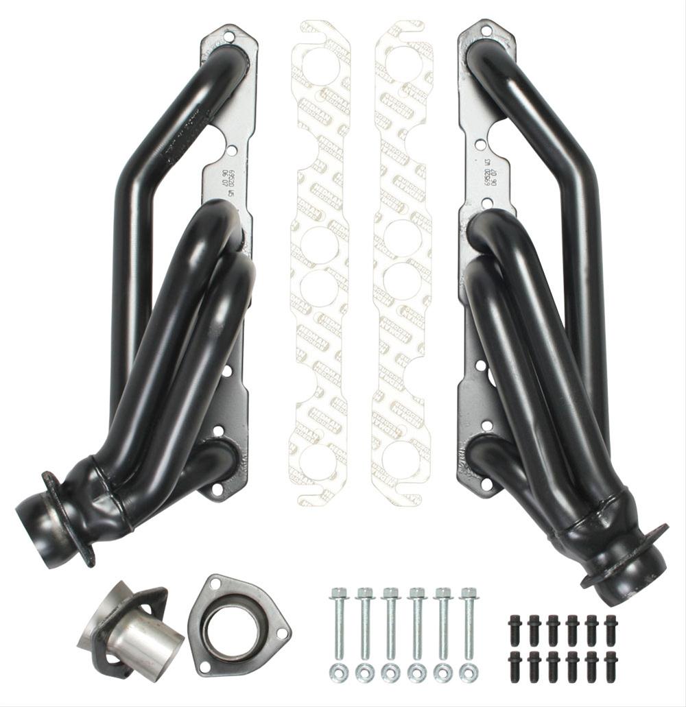 Hedman Specialty and Engine Swap Headers 69523 Headers, Swap, Mid-Length, Steel, Black Ceramic Coated, Chevy, GMC, Pair thumbnail 3
