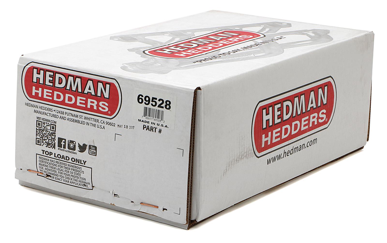 Hedman Elite Extreme-Duty Headers 69528 Headers, Extreme-Duty, Mid-Length, Steel, Silver Ceramic Coated, Chevy, GMC, Small Block, Pair thumbnail 4