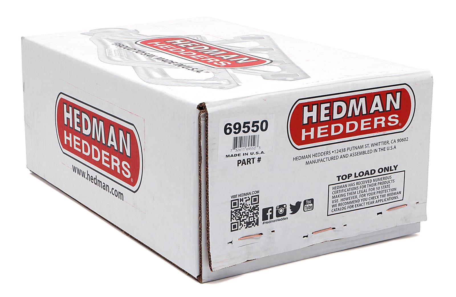 Hedman Street Headers 69550 Headers, Street, Mid-Length, Steel, Temporary Paint, Chevy, GMC, Pair thumbnail 5