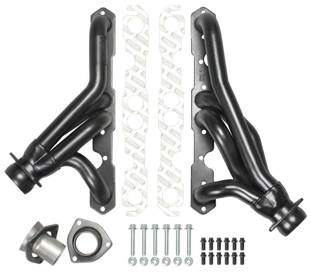 Hedman Hot Rodz Engine Swap Headers for 1987-1995 WRANGLER - 69640 Headers, Swap, Mid-length, Steel, Temporary Paint, Jeep, Chevy Small Block, Pair thumbnail 4