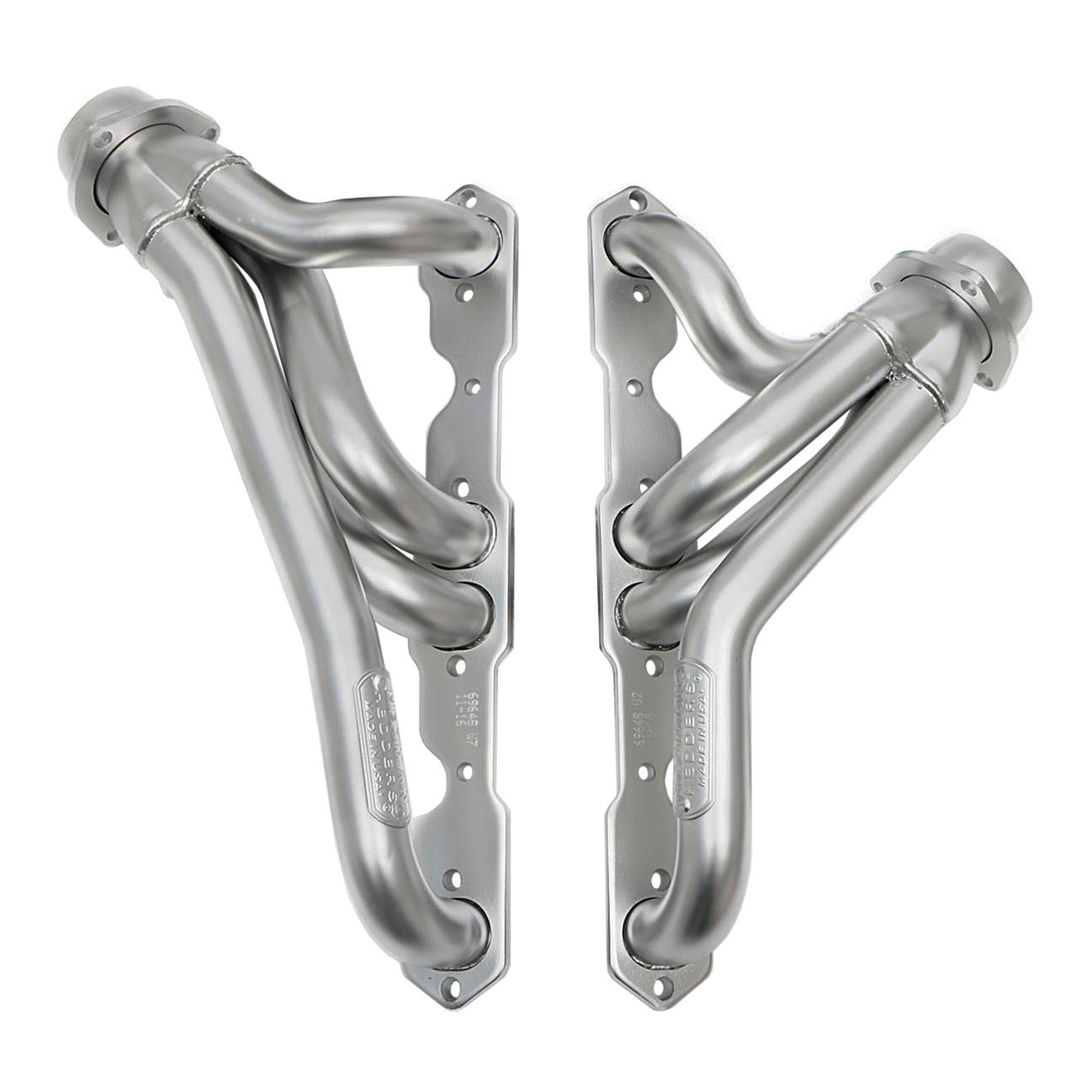 Hedman Elite Extreme-Duty Headers 69648 Headers, Extreme-Duty, Mid-Length, Steel, Silver Ceramic Coated, Jeep, Chevy Small Block, Pair thumbnail 6