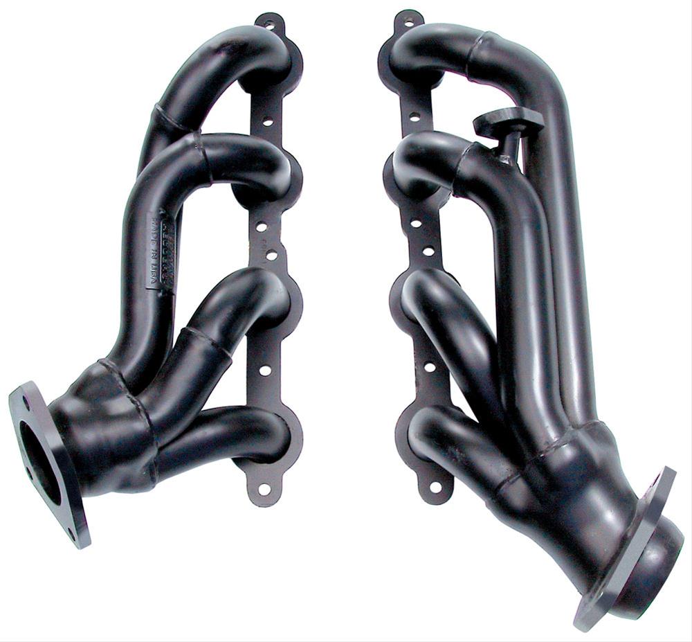 Hedman Street Headers 69683 Headers, Street, Shorty, Steel, Black Ceramic Coated, Cadillac, Chevy, GMC, Pair thumbnail 2