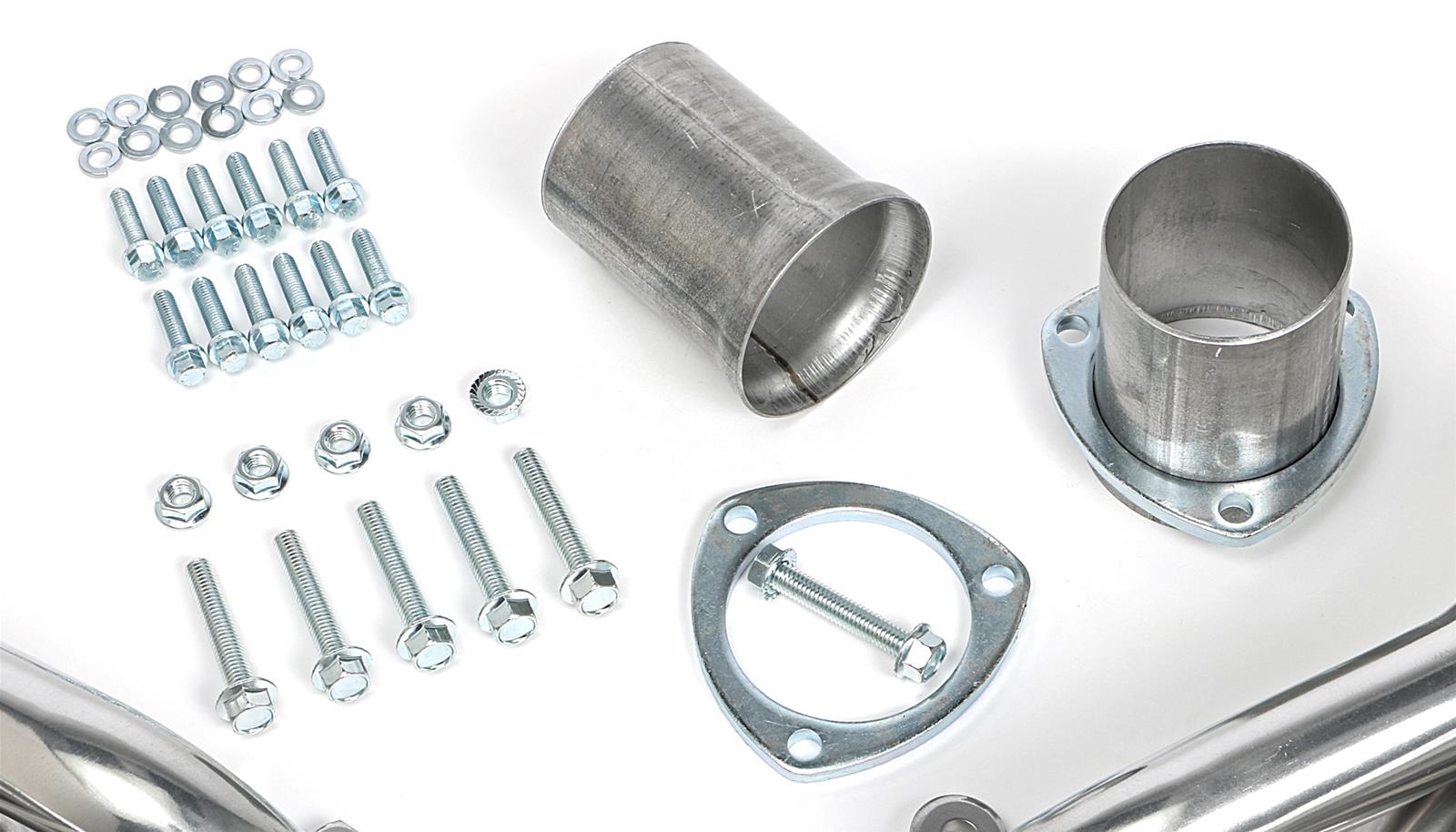 Hedman Hot Rodz Engine Swap Headers 69716 Headers, Swap, Mid-Length, Steel, Silver Ceramic Coated, Chevy, GMC, Pair thumbnail 5