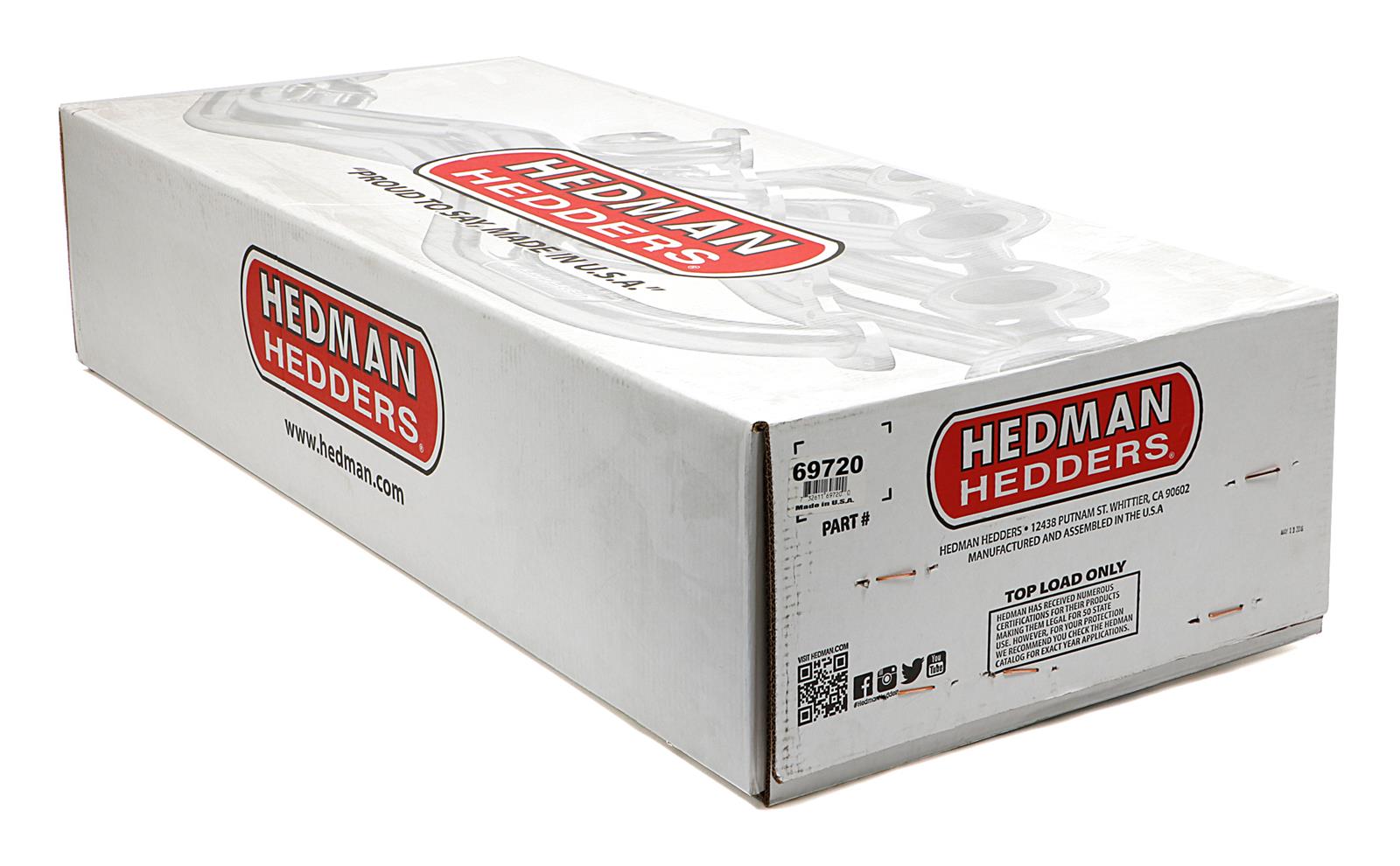 Hedman Street Headers 69720 Headers, Full-Length, Steel, Natural, Cadillac, Chevrolet, GMC, Pair thumbnail 4