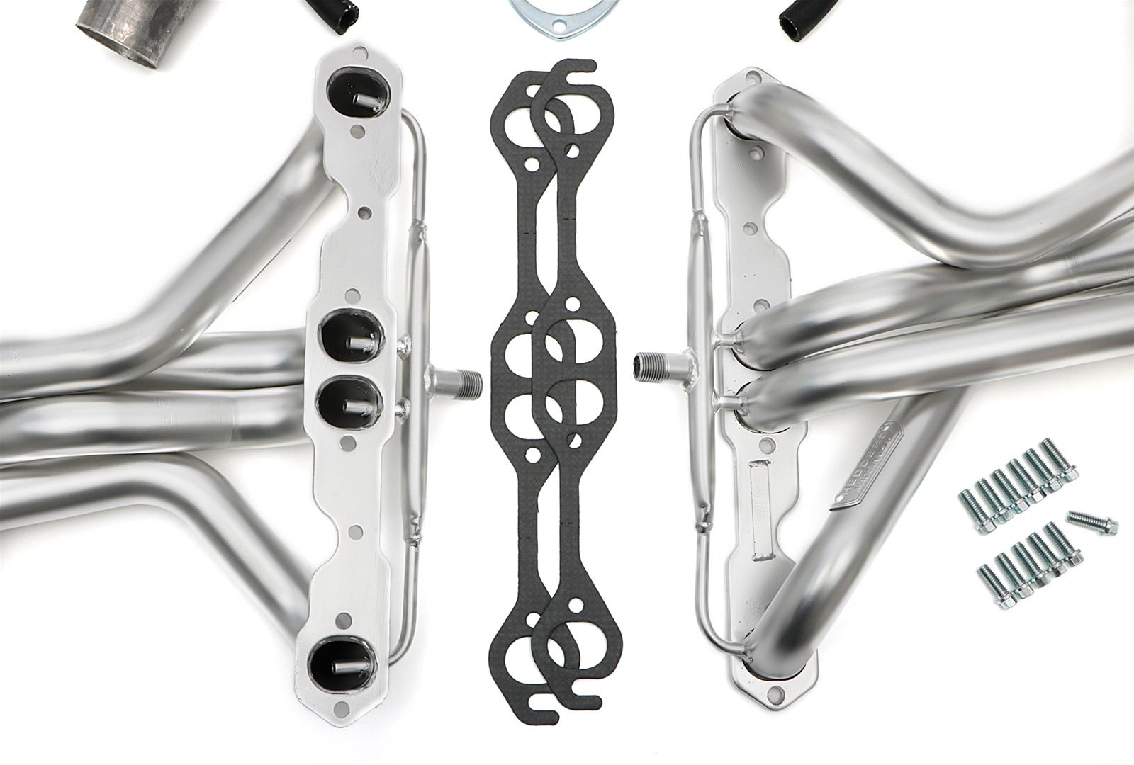 Hedman Elite Extreme-Duty Headers 69831 Headers, Extreme-Duty, Long Tube, Steel, Silver Ceramic Coated, Chevy, GMC, Small Block, Pair thumbnail 3