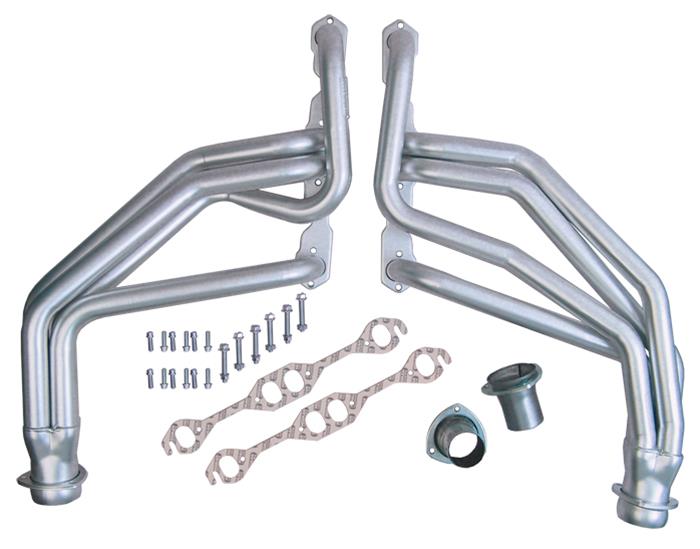 Hedman Elite Extreme-Duty Headers 69897 Headers, Extreme-Duty, Long Tube, Steel, Silver Ceramic Coated, Chevy, GMC, Small Block, Pair thumbnail 3