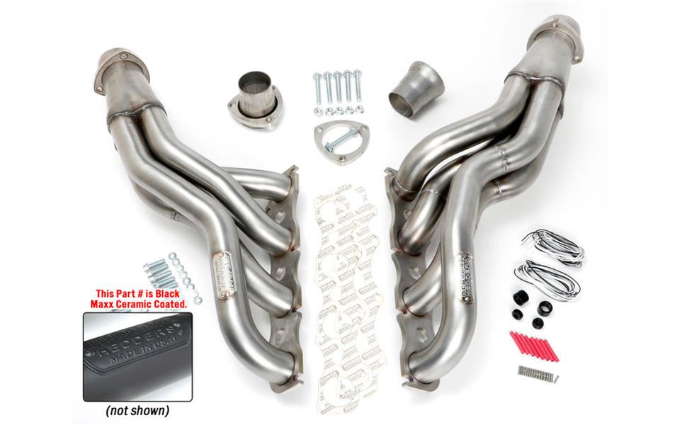 Hedman 304 Stainless Steel Headers 72643 Headers, Long Tube, Steel, Black Ceramic Coated, Dodge, 5.7L, 6.1L 6.2L, 6.4L, Pair thumbnail 4