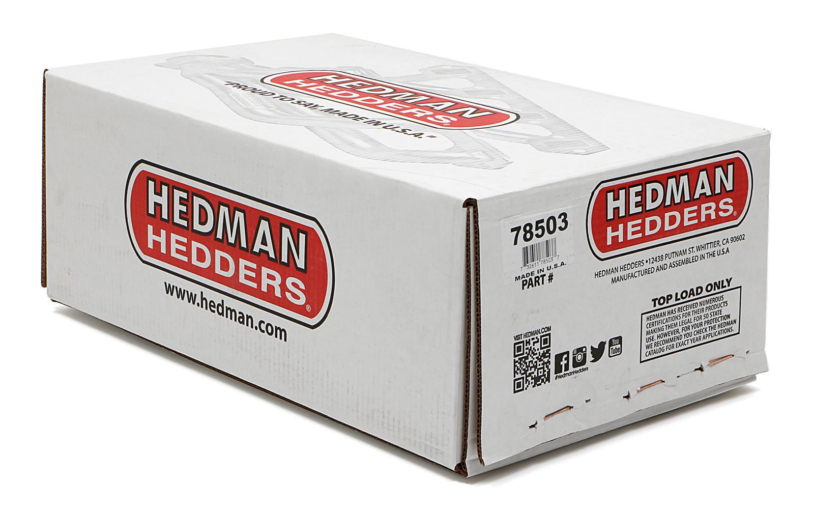 Hedman Tight Tubes Street Rod Headers 78503 Headers, Rod, Block Hugger, Steel, Black Ceramic Coated, Dodge, Plymouth, Pair thumbnail 5