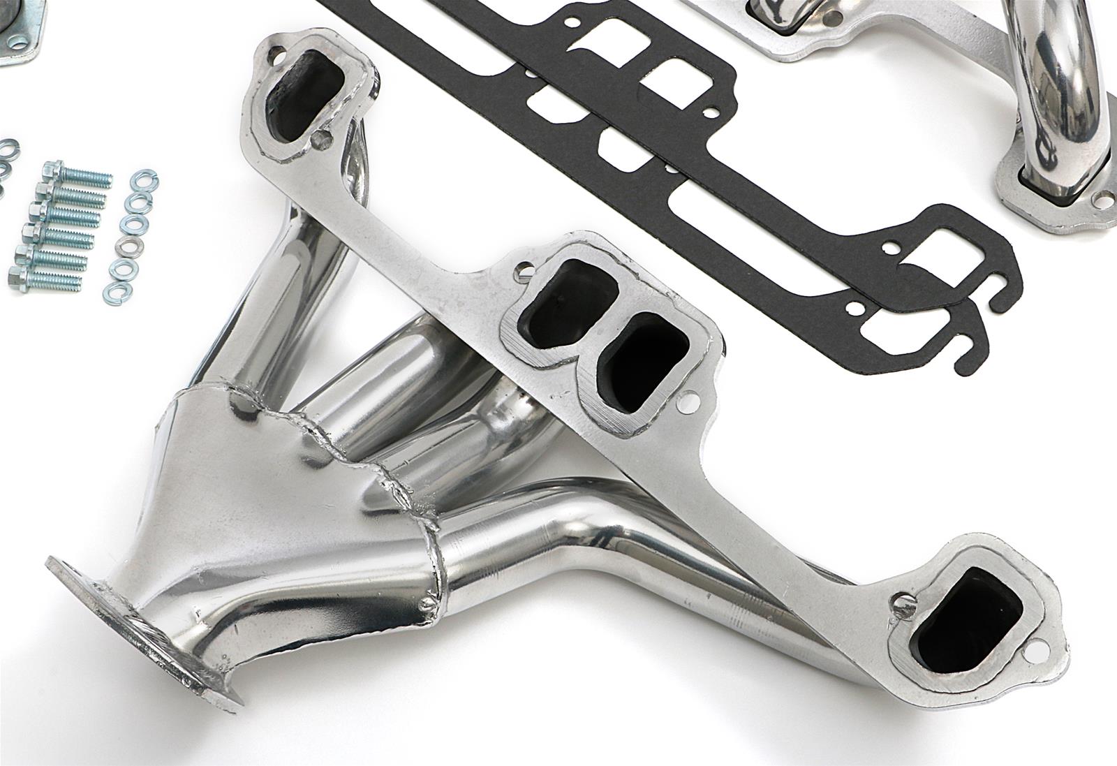 Hedman Tight Tubes Street Rod Headers 78506 Headers, Rod, Block Hugger, Steel, Silver Ceramic Coated, Dodge, Plymouth, Small Block, Pair thumbnail 2