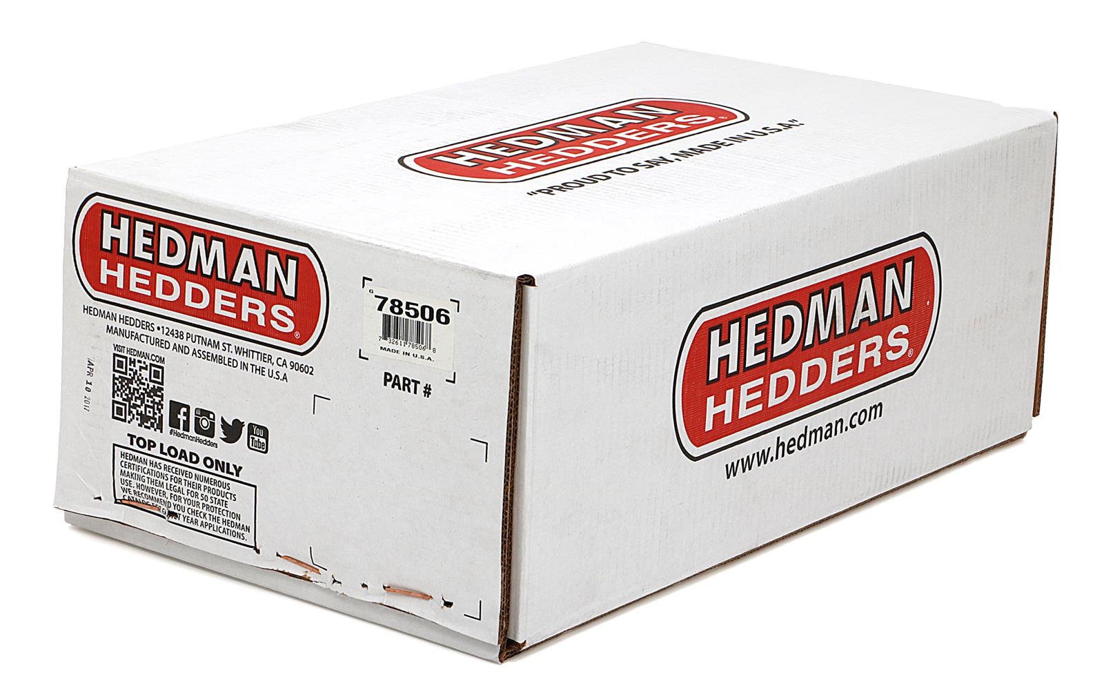 Hedman Tight Tubes Street Rod Headers 78506 Headers, Rod, Block Hugger, Steel, Silver Ceramic Coated, Dodge, Plymouth, Small Block, Pair thumbnail 4