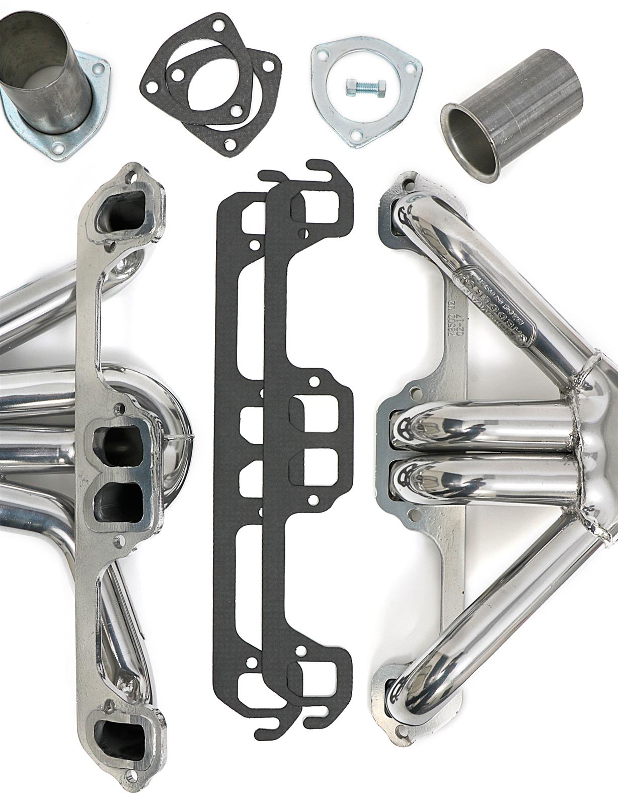 Hedman Tight Tubes Street Rod Headers 78506 Headers, Rod, Block Hugger, Steel, Silver Ceramic Coated, Dodge, Plymouth, Small Block, Pair thumbnail 5