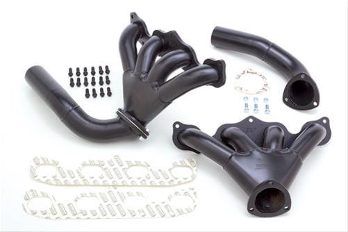 Hedman Tight Tubes Street Rod Headers 78513 Headers, Rod, Block Hugger, Steel, Black Ceramic Coated, Mopar, Hemi Early, Pair thumbnail 4