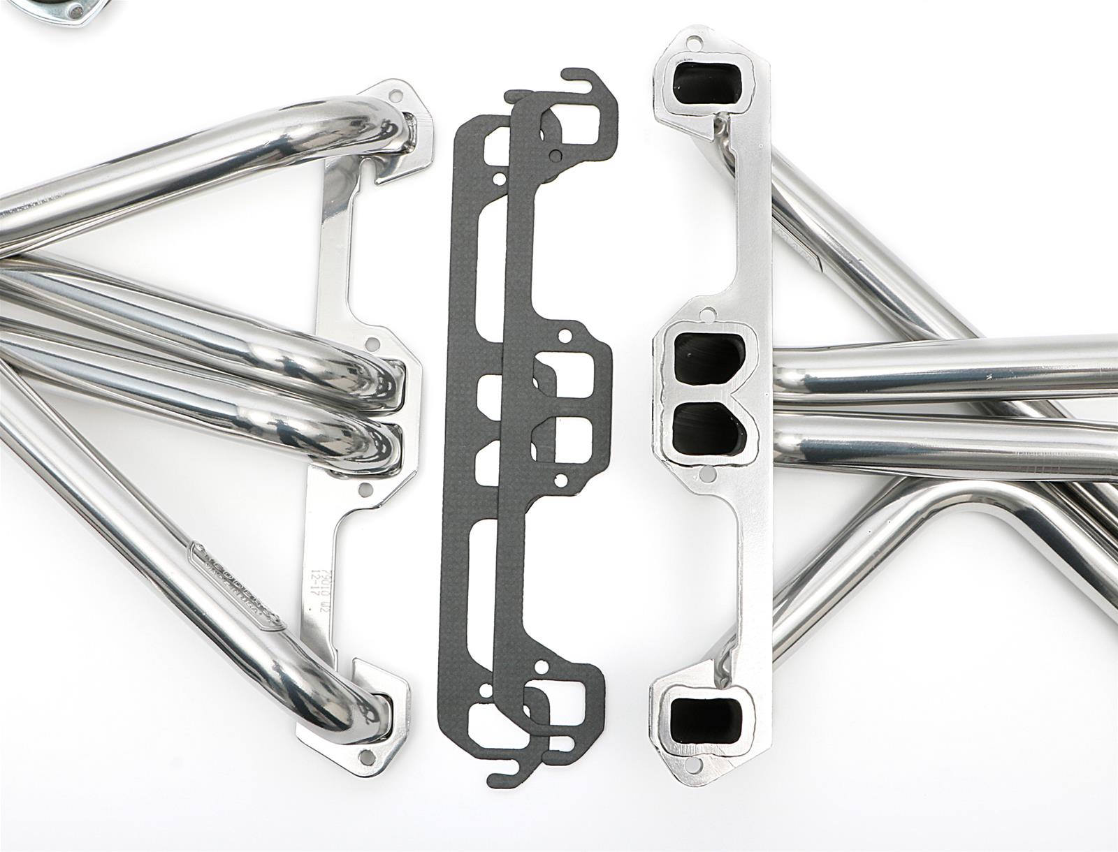 Hedman Street Headers 79016 Headers, Street, Long Tube, Steel, Silver Ceramic Coated, Dodge, 318, 360, Pair thumbnail 2