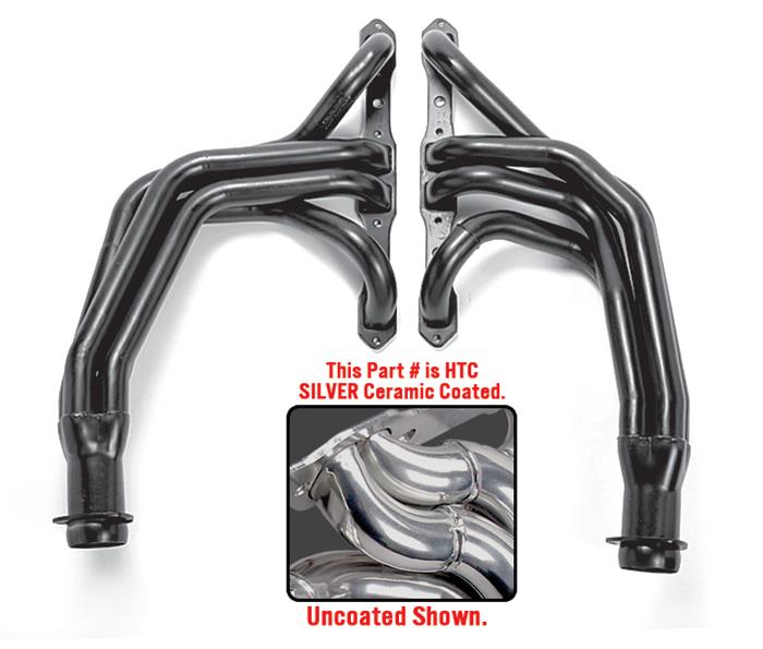 Hedman Street Headers 79256 Headers, Street, Long Tube, Steel, Silver Ceramic Coated, Dodge, Plymouth, Big Block, Pair thumbnail 3