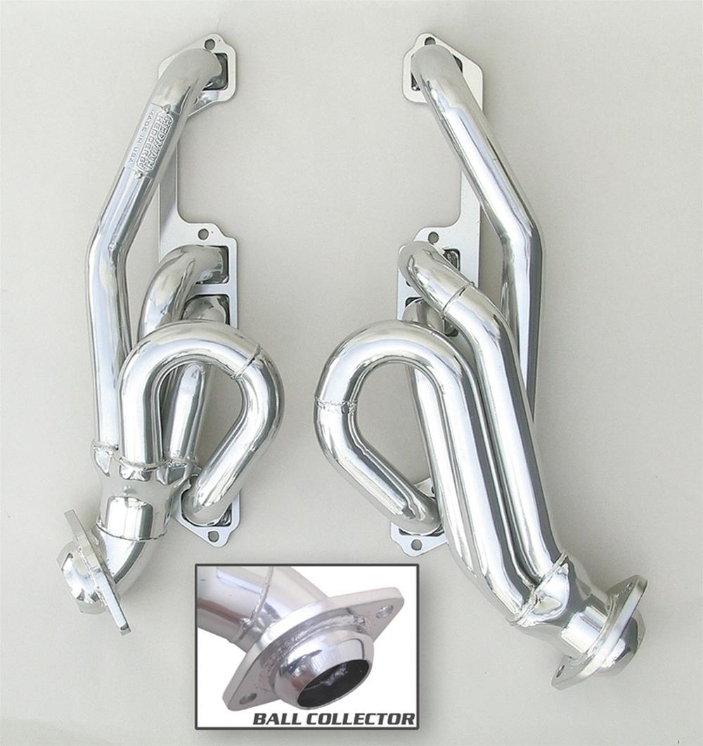 Hedman Street Headers 79546 Headers, Street, Shorty, Steel, Silver Ceramic Coated, Dodge, 5.2L, 5.9L, Pair thumbnail 2