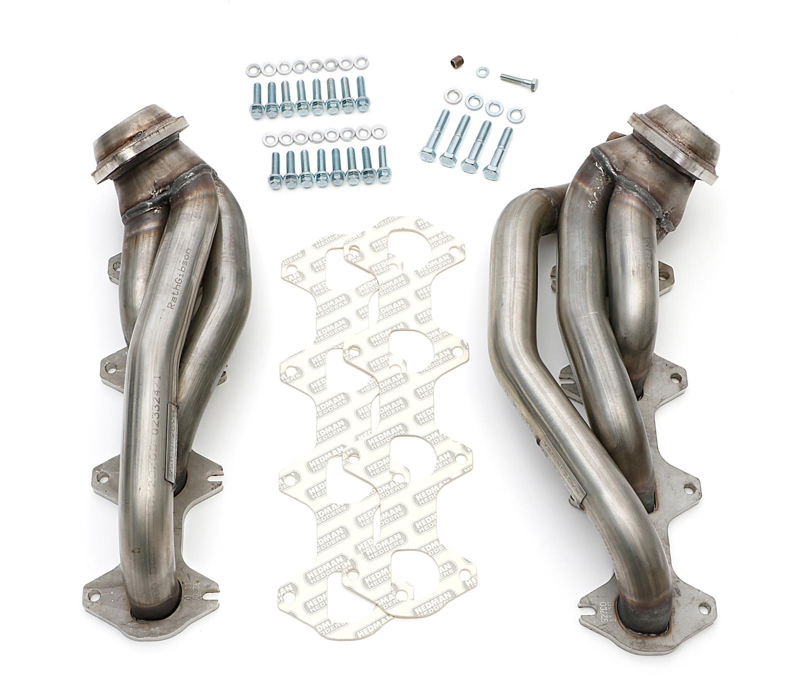 Hedman 304 Stainless Steel Headers 82700 Headers, Shorty, Steel, Natural, Ford, 4.6L, Pair thumbnail 2