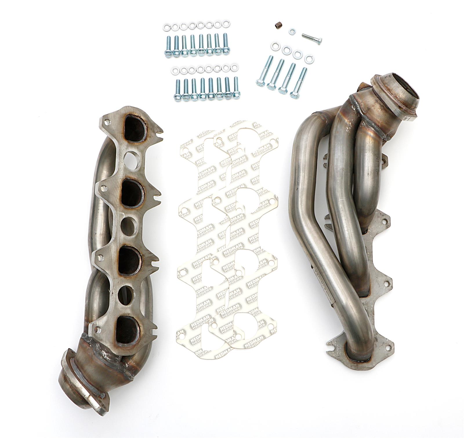 Hedman 304 Stainless Steel Headers 82700 Headers, Shorty, Steel, Natural, Ford, 4.6L, Pair