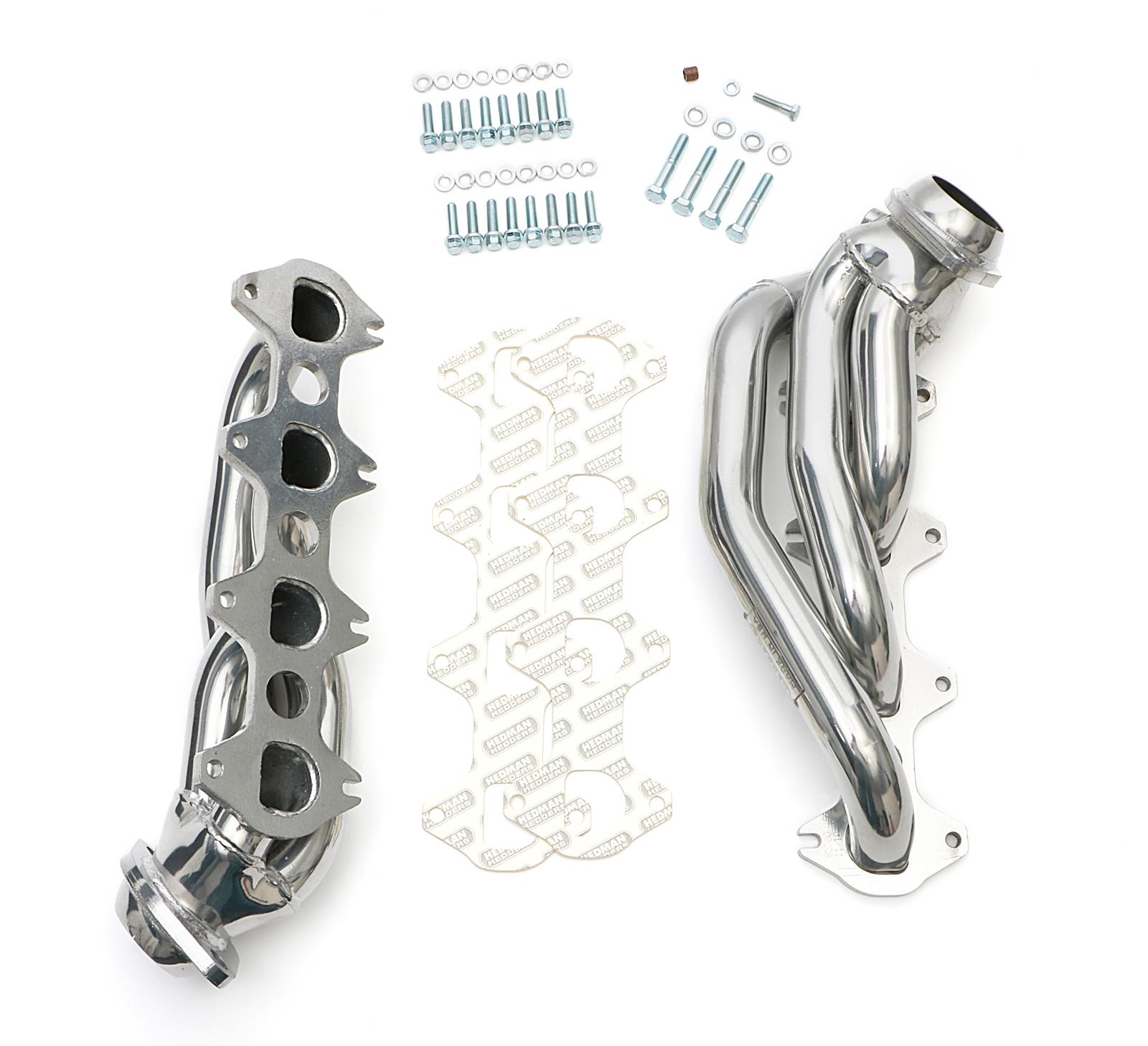 Hedman 304 Stainless Steel Headers 82706 Headers, Shorty, Steel, Silver Ceramic Coated, Ford, 4.6L, Pair
