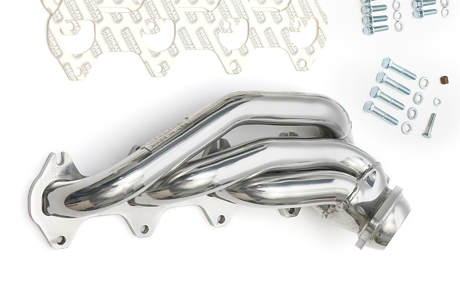 Hedman 304 Stainless Steel Headers 82706 Headers, Shorty, Steel, Silver Ceramic Coated, Ford, 4.6L, Pair thumbnail 3