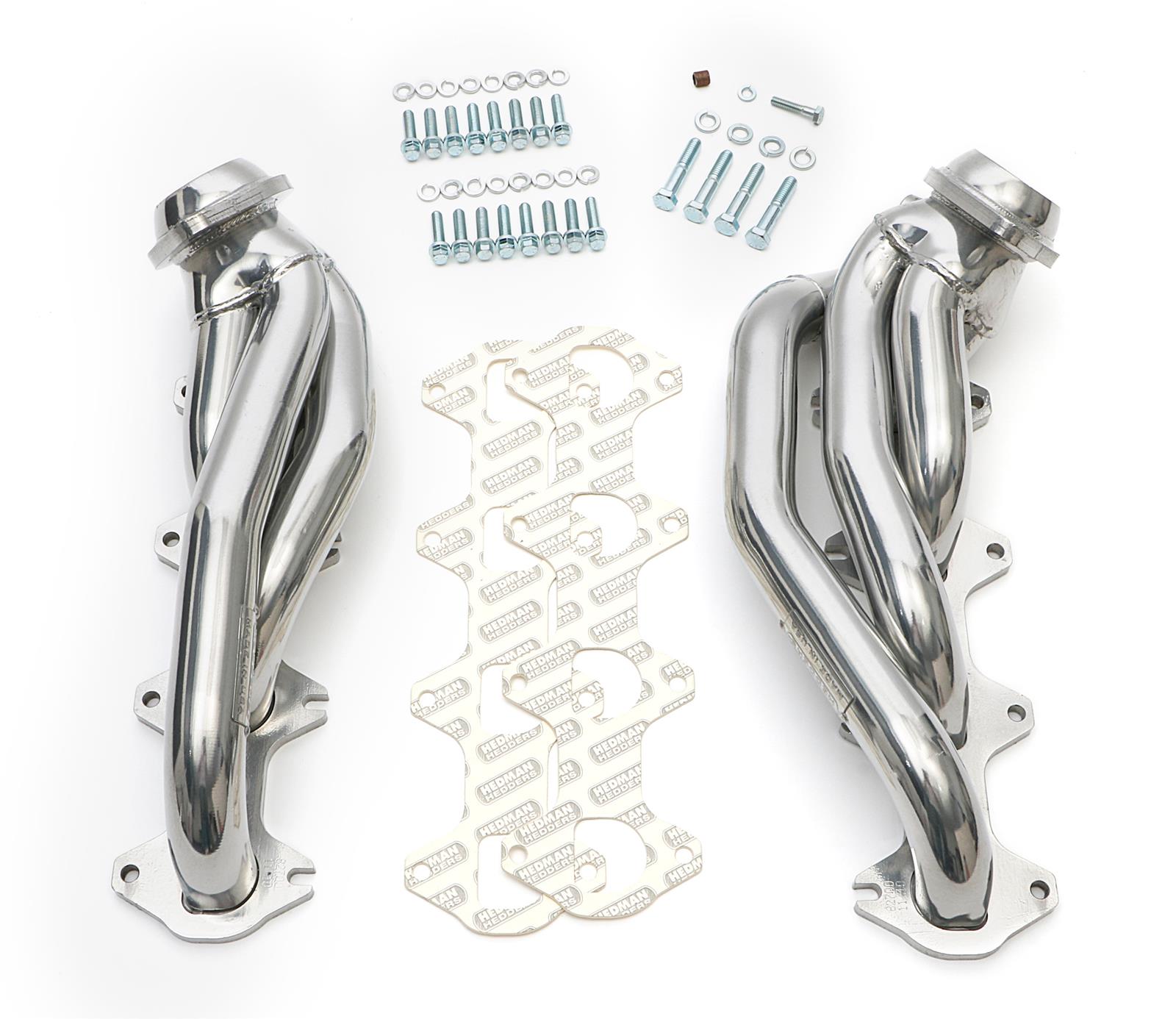 Hedman 304 Stainless Steel Headers 82706 Headers, Shorty, Steel, Silver Ceramic Coated, Ford, 4.6L, Pair thumbnail 2