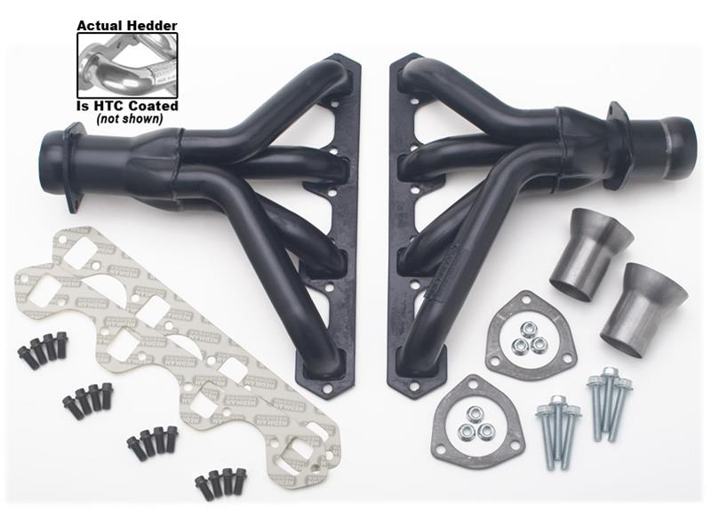 Hedman Traditional Block Hugger Headers 88426 Headers, Traditional, Hugger, Steel, Silver Ceramic Coated, Ford, Small Windsor, Pair thumbnail 3