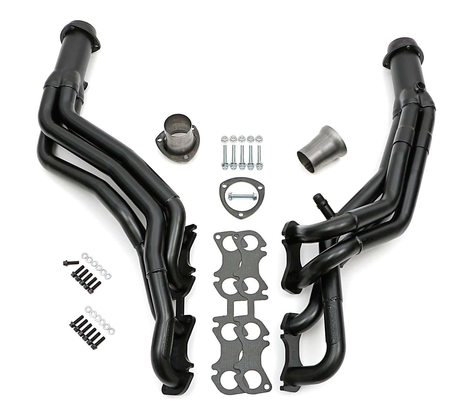 Hedman Street Headers for 1996-2004 MUSTANG - 88690 Headers, Street, Long Tube Stepped, Steel, Temporary Paint, Ford, 4.6L, Pair thumbnail 2