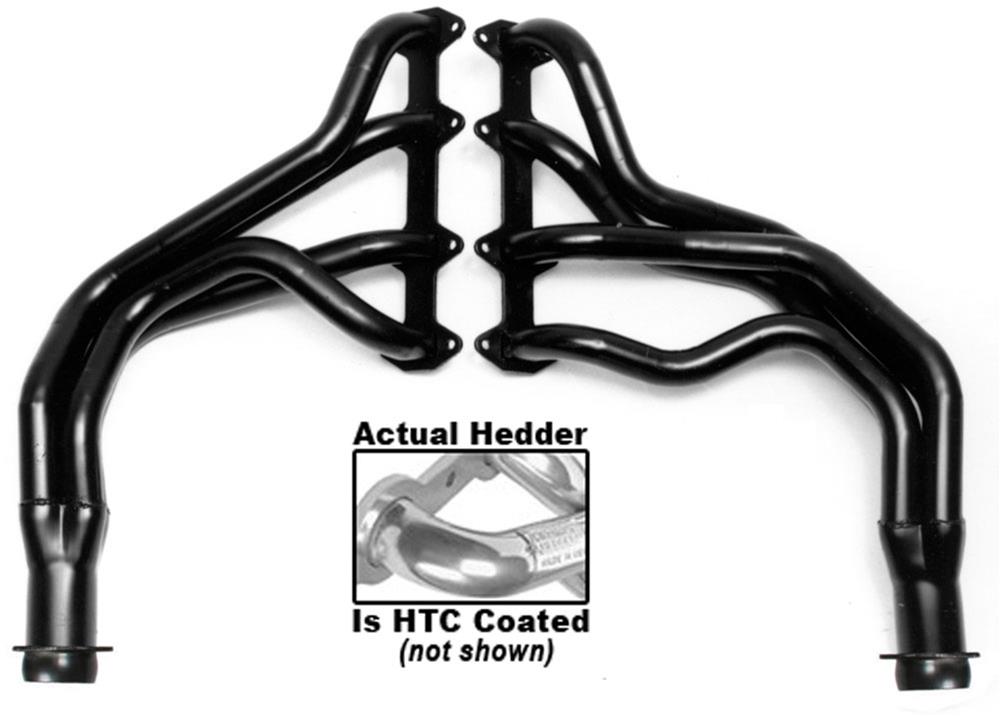 Hedman Street Headers 89126 Headers, Street, Long Tube, Steel, Silver Ceramic Coated, Ford, 352, 360, 390, Pair thumbnail 3