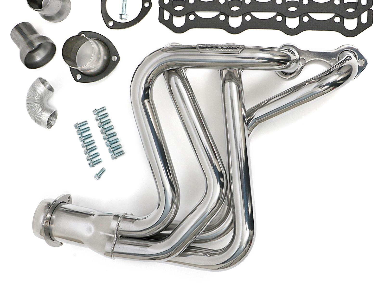 Hedman Street Headers 89156 Headers, Street, Long Tube, Steel, Silver Ceramic Coated, Ford, Pair thumbnail 2