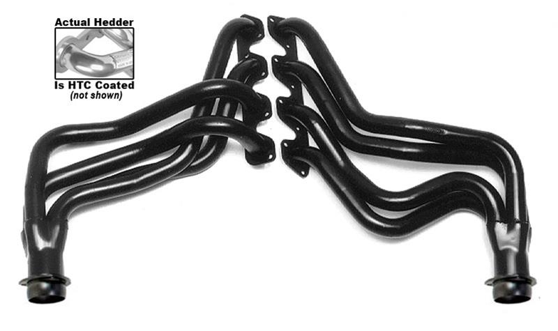 Hedman Street Headers 89216 Headers, Street, Long Tube, Steel, Silver Ceramic Coated, Ford, 351M, 400, Pair thumbnail 3