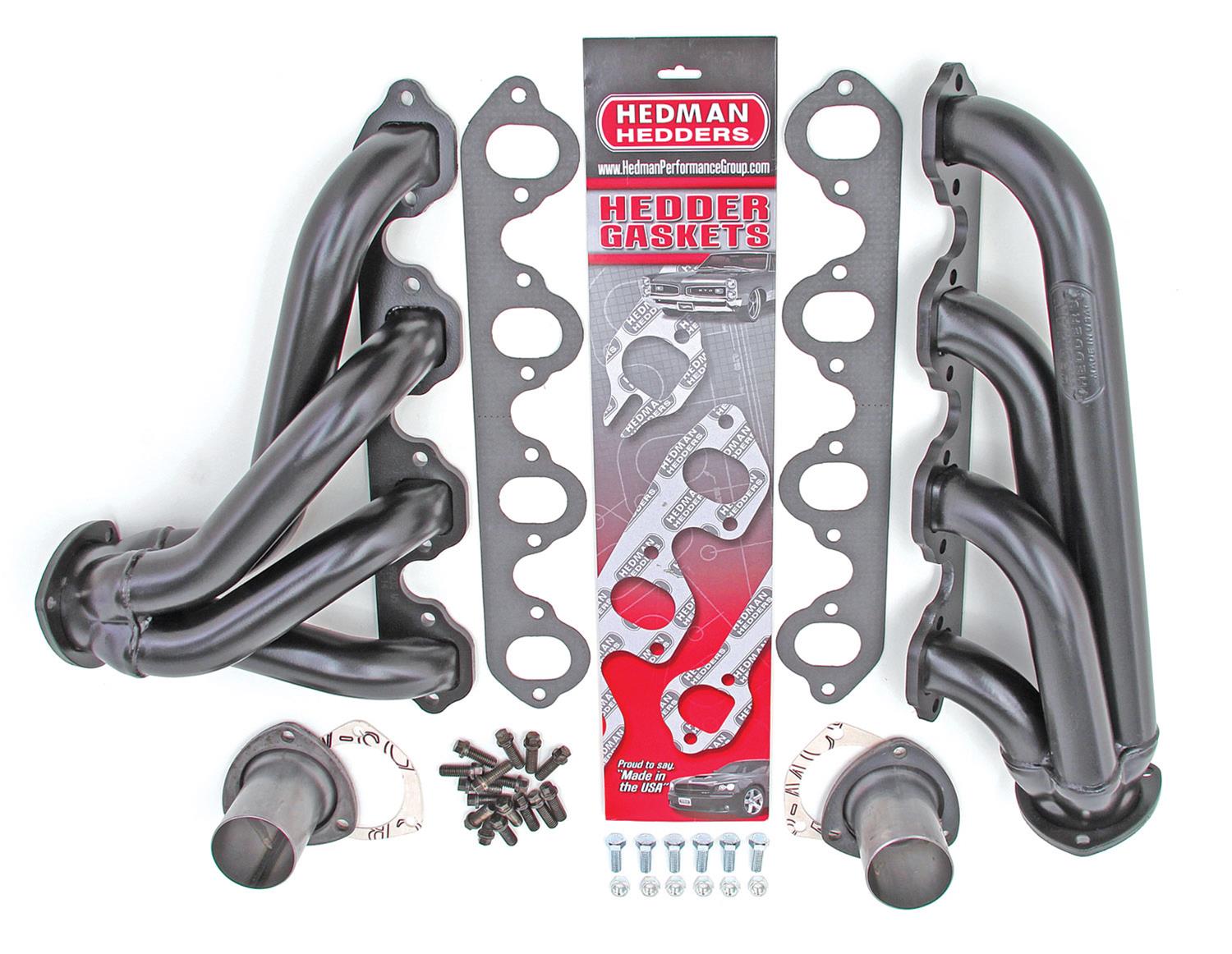 Hedman Specialty and Engine Swap Headers 89233 Headers, Swap, Shorty, Steel, Black Ceramic Coated, Ford, Pair thumbnail 3