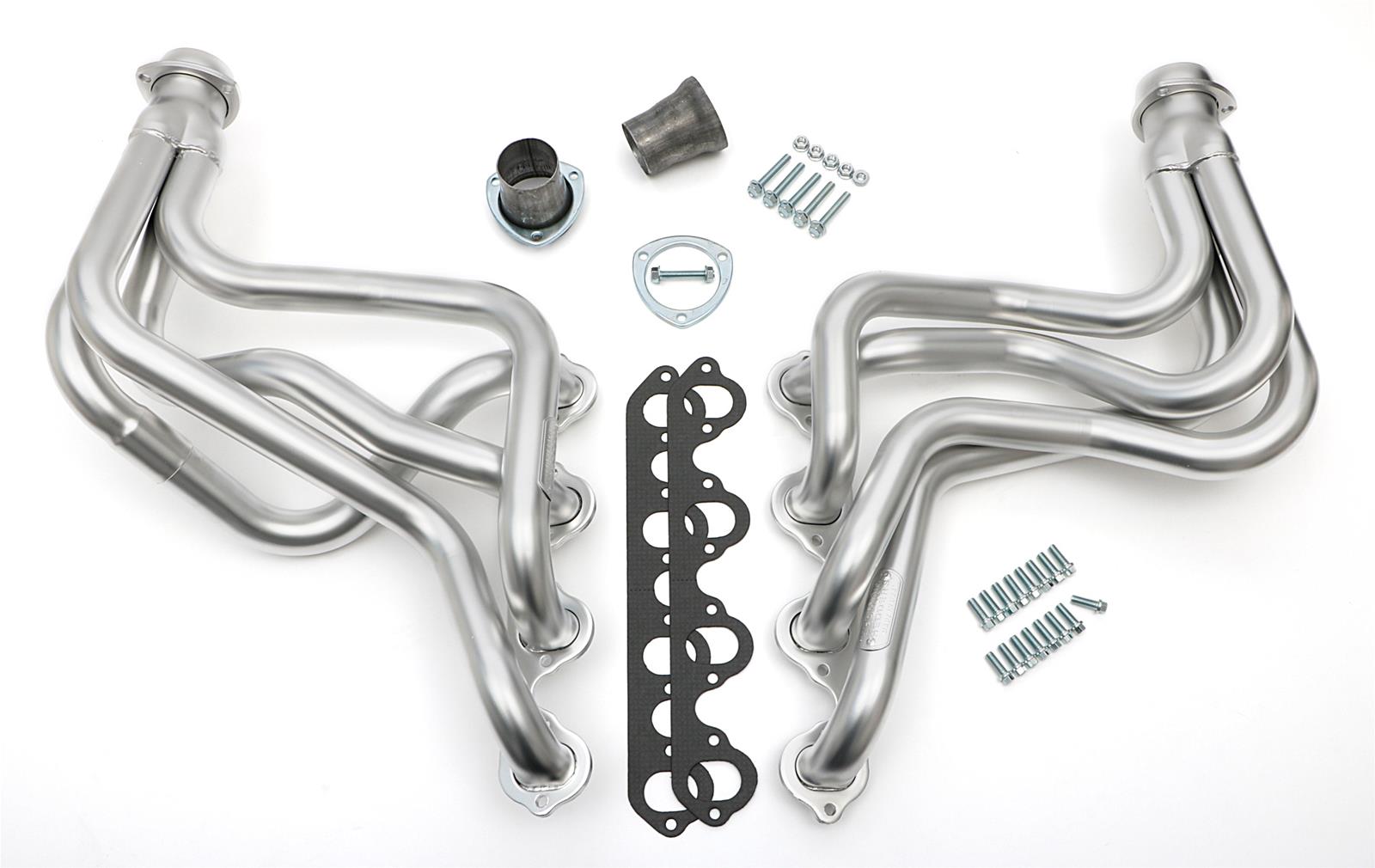 Hedman Elite Extreme-Duty Headers 89348 Headers, Extreme-Duty, Long Tube, Steel, Silver Ceramic Coated, Ford, 460, Pair thumbnail 4