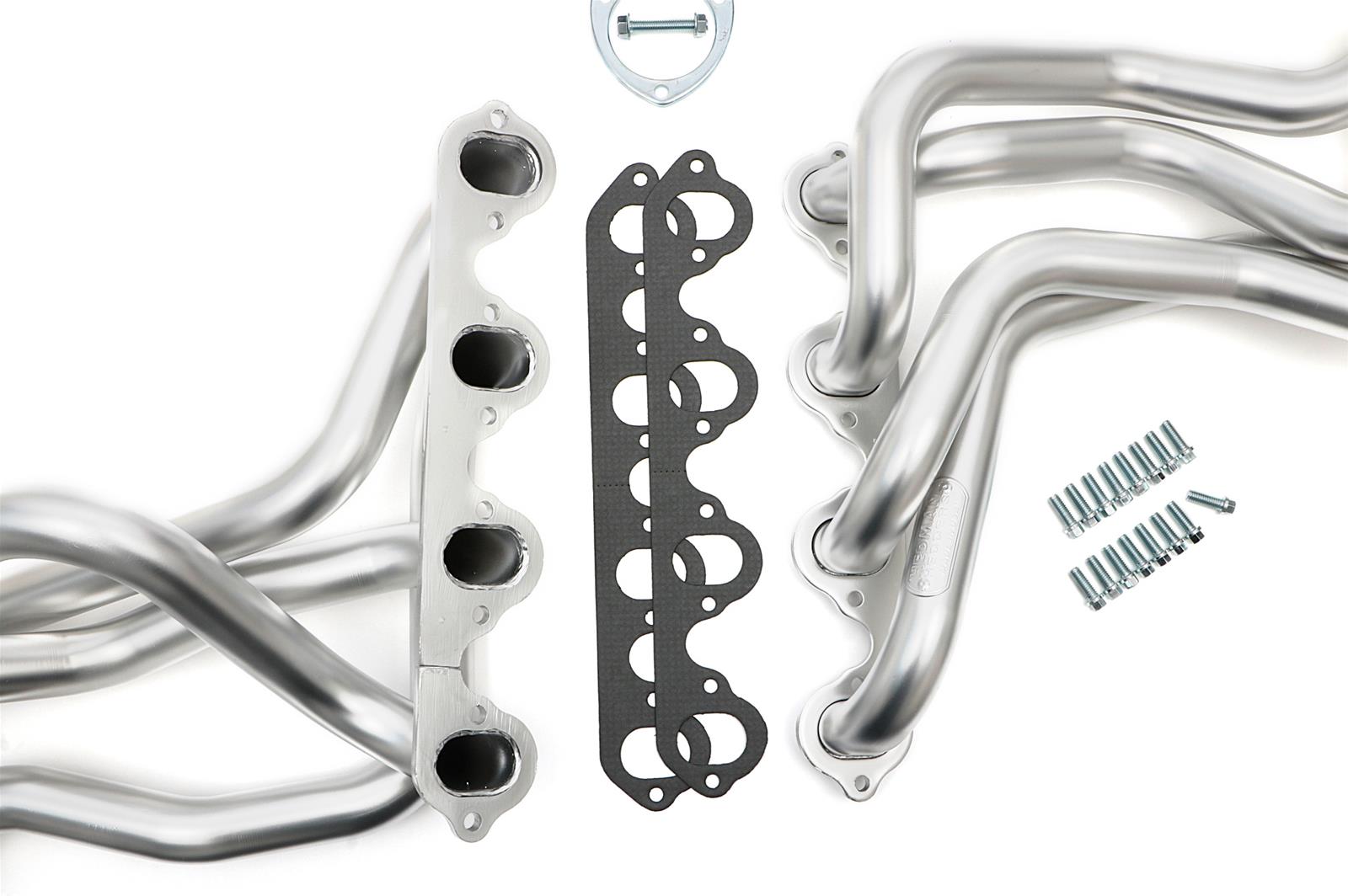 Hedman Elite Extreme-Duty Headers 89348 Headers, Extreme-Duty, Long Tube, Steel, Silver Ceramic Coated, Ford, 460, Pair thumbnail 2