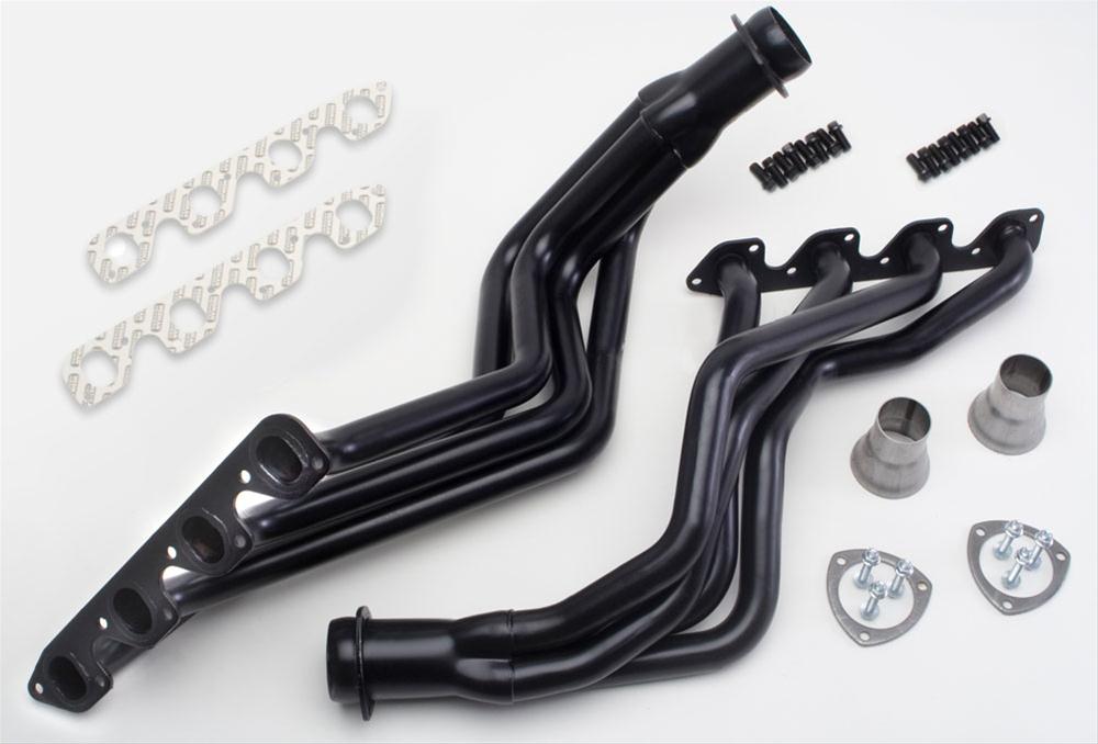 Hedman Street Headers 89363 Headers, Street, Fenderwell Exit, Steel, Black Ceramic Coated, Ford, Pair thumbnail 3