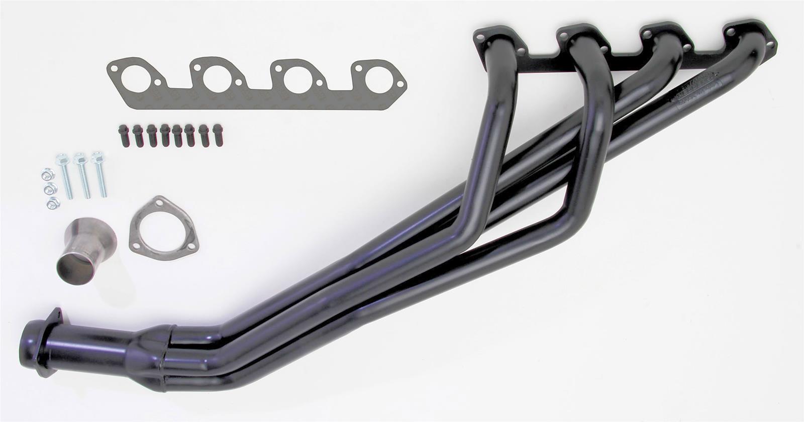 Hedman Street Headers for 1984-1988 RANGER - 89370 Headers, Street, Long Tube, Steel, Temporary Paint, Ford, 2.3L, Pair thumbnail 2
