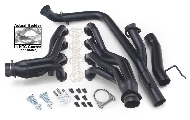 Hedman Street Headers 89516 Headers, Street, Mid-Length, Steel, Silver Ceramic Coated, Ford, 7.5L, Kit thumbnail 3