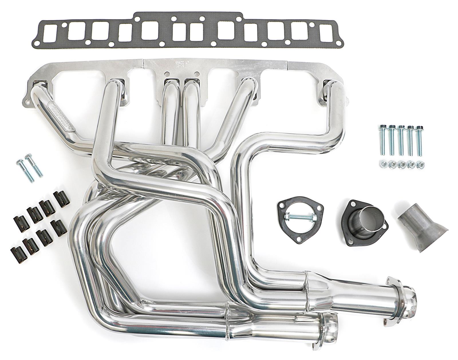 Hedman Street Headers 99606 Header, Street, Long Tube, Steel, Silver Ceramic Coated, Jeep, 232, 258, Each