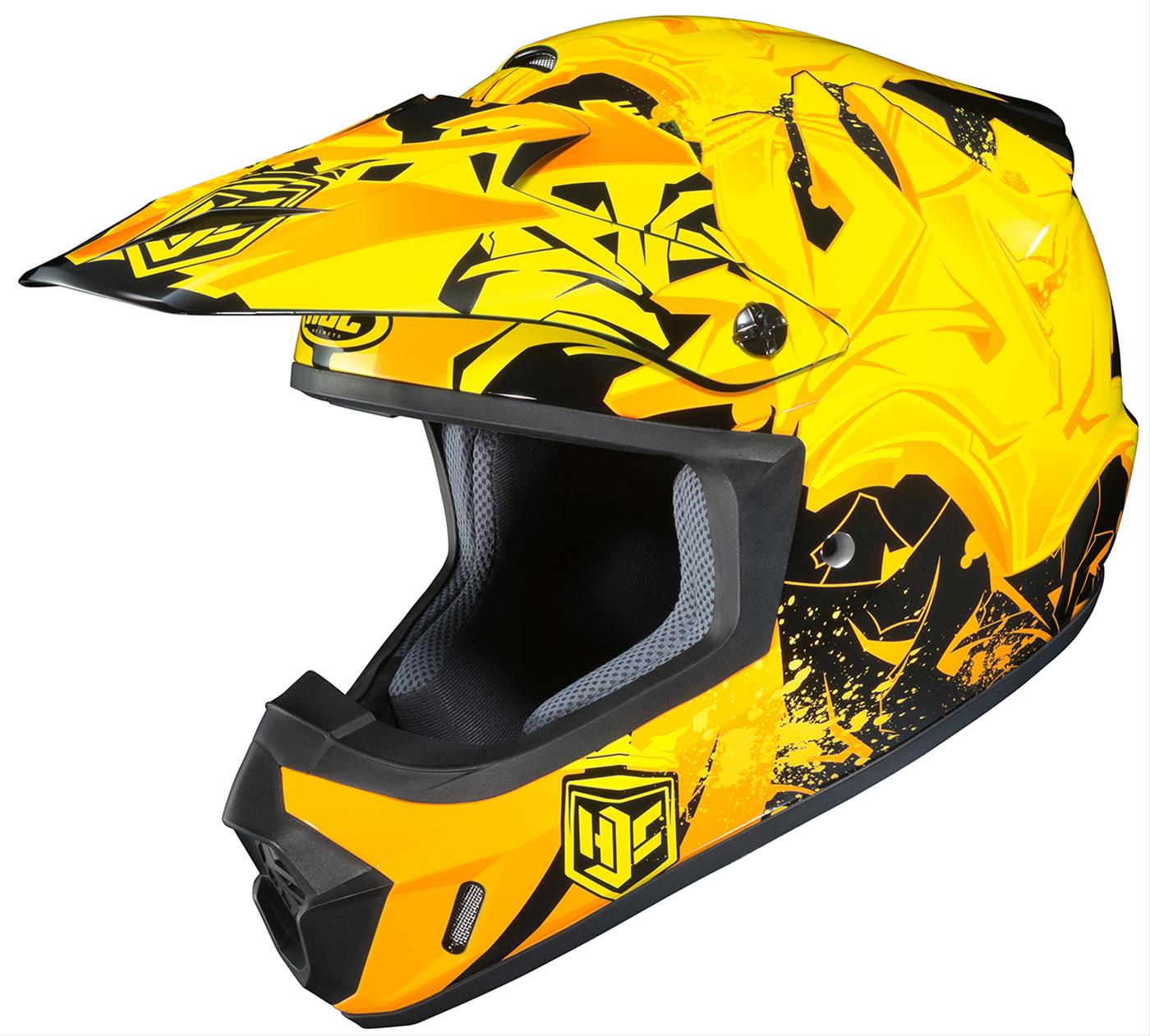 hjc cs mx 2 graffed helmet CS-MX II TWEEK The extended visor blocks sunlight and protects from debris HJC CS-MX 2 Creed Helmet