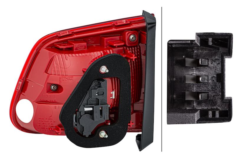 Hella 2012-2014 Volkswagen Tiguan Left Inner Tail Light thumbnail 2
