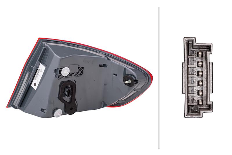 Hella 2011-2016 BMW 528i Left Outer Tail Light thumbnail 2